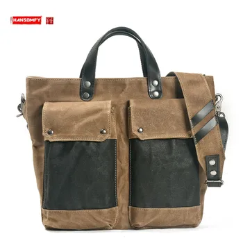 Ulje na platnu, vosak, kožna muška torba, kontrastne torbe u patchwork stilu, torba preko ramena, horizontalne torbe poruke u retro stilu