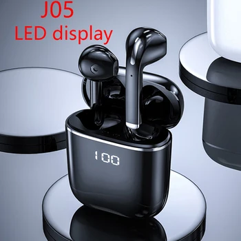 J05 TWS Bluetooth slušalice su bežične slušalice s mikrofonom, 9D stereo gaming sportske vodootporne slušalice, slušalice, kutija za punjač