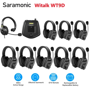 Saramonic Witalk WT9D, полнодуплексная bežične slušalice interfon, slušalice za naredbeni veza, mikrofon za snimanje scena, sport