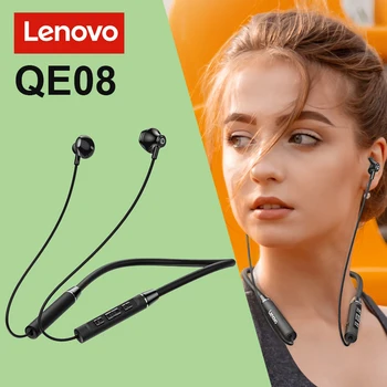 Lenovo QE08 100%originalne slušalice Bluethooth s шейным ободком, ove bežične slušalice, glazbena slušalice buke s mikrofonom