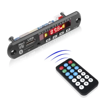 Bežični Bluetooth 5,0 9 U 12 U MP3, WMA Dekoder Naknada Аудиомодуль Snimanje Poziva USB TF Auto Radio MP3 Player Sa Daljinskim upravljačem