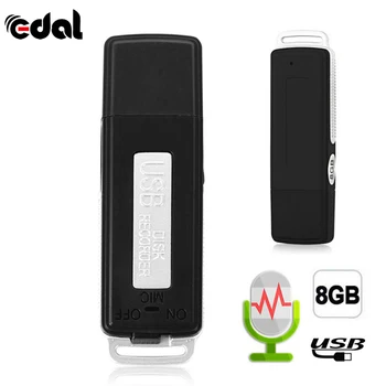 diktafon Mini 8 GB, USB Pen Flash drive Disk Digitalni Audio Snimač 2 u 1 70 Sati Prijenosni Mini-Diktafon za snimanje