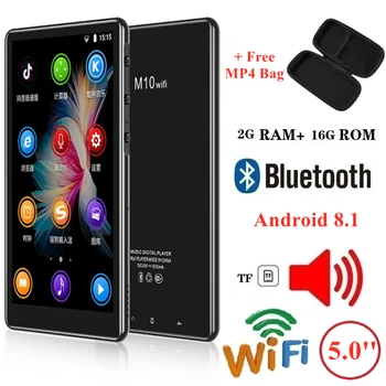Wi-Fi Bluetooth Android 8.1 MP4 player 64 GB IPS 5,0-inčni zaslon osjetljiv na dodir Hi-Fi Music MP4 video music player, TF kartica zvučnik 5000 mah