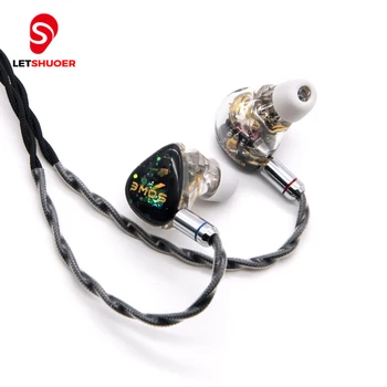 Letshuoer Shuoer Ej07 Slušalice Hi-Fi Ožičen Slušalice IEMs za Glazbenike, Дирижеров, 1Dd + 2Ba + 4Est Vozač, HI-FI Monitor, Slušalice
