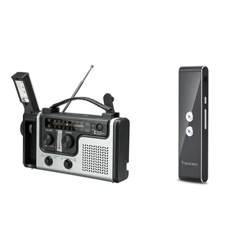 Vanjska višenamjenski solarni radio Prijenosni FM/AM radio s glasovnim prevoditelj T8 na 40 jezika
