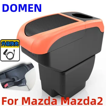 NOVOST za Mazda Mazda2, kutija za auto naslonima za ruke, pribor za skladištenje dijelova, detalji u unutrašnjosti, kutija za pohranu sadržaja za središnje trgovine, sučelje USB