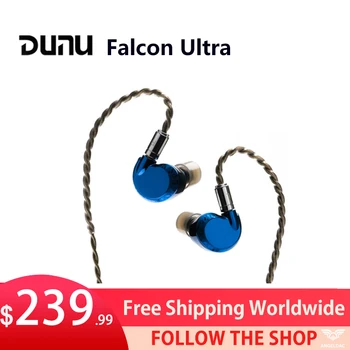 Slušalice DUNU Falcon Ultra Dynamic Vozač Slušalice Monitori Klein Blue Hi-res Glazbene Slušalice Woofera Slušalice s kabelom MMCX HiFi