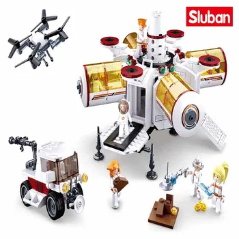 Sluban, blok, igračke, svemirska baza, 642 kom., model, cigle, B0739, u skladu s dizajnerima vodećih brandova