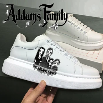 Tenisice Addams Family Wednesday, muška i ženska casual cipele za mlade, парусиновая cipele za trčanje s 3D ispis, lagan, moderan катебординг