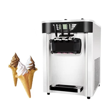 Poslovni stroj za kuhanje mekog sladoleda s 3 ukusima, stroj za kuhanje smrznutog jogurta od nehrđajućeg čelika