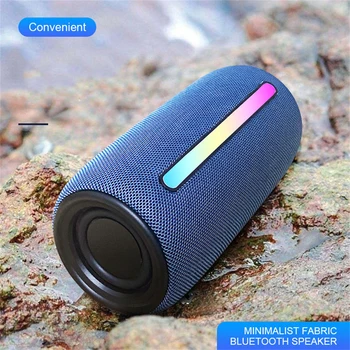 Prenosivi Bluetooth zvučnik s bežičnim basom s led pozadinskim osvjetljenjem, subwoofer, vanjsko vodootporno stupac, boombox, стереомузыка, FM