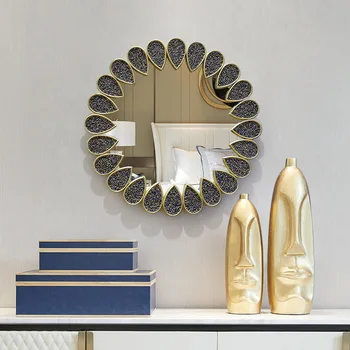 Kreativna umjetnička ukras kuće, ogledala, lampe za dnevni boravak, luksuzni zidni viseći tv, pozadina, zidnih ogledala, okruglo ogledalo wall