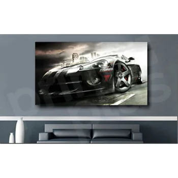 Plakati Dodge Sports Car Racing, zid umjetničku sliku, print na platnu, slike za uređenje dnevnog boravka, kućni dekor