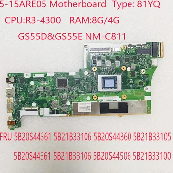 5-15ARE05 Matična ploča GS55D & GS55E NM-C811 5B20S44361 5B21B33106 5B20S44360 5B21B33105 za laptop Ideapad 5-15ARE05 81YQ R3-4300U
