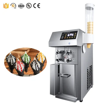 Stroj za proizvodnju soft sladoleda snage 1200 W, automat s 3 ukusima, najprodavaniji