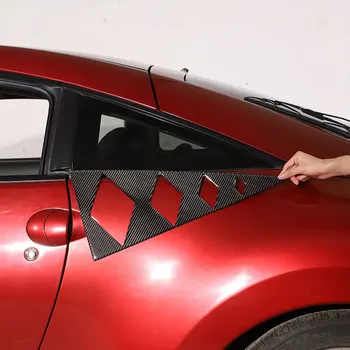 Za Mitsubishi Eclipse 2006 2007 2008 2009 2010 11, naljepnica na stražnje staklo automobila, od mekog karbonskih vlakana, trokutasti šine, auto oprema