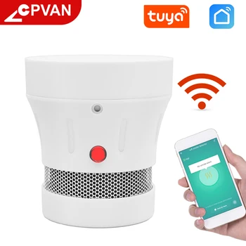 Cpvan Tuya WiFi detektor dima protupožarni sustav detektor sigurnosti doma dima kombinirana vatrodojava