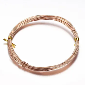 Aluminijska žica za izradu nakita od perli, Pijesak smeđe, 20 Kalibara, 0,8 mm, 10 m / rola (32,8 ft / rola)