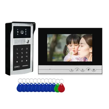 7-inčni žični video interfon zvono na vratima s RFID lozinkom zvono na vratima HD kamera sustav kontrole pristupa