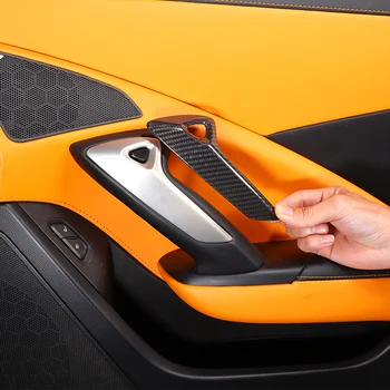 Za Chevrolet Corvette C7 2014-2019 iz ovog karbonskih vlakana, unutarnja vrata automobila, gumb za električno uključivanje, okvir, maska, auto oprema