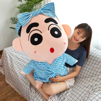 Krejon Shin Chan Kawaii Lutkarska jastuk za spavanje za djevojčice, velika lutka, crtani japanski pliš igračku, poklon za rođendan