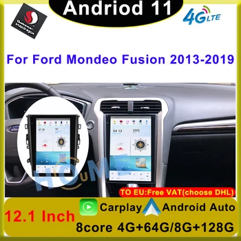 Android 11 Tesla Stil Vertikalni prikaz GPS Auto Navigacija Za Ford Mondeo-Fusion 2013-2019 Auto Radio Stereo Multimedijski Player