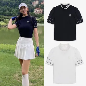 2023 Nova ženska t-shirt SC Golf kratkih rukava, čipke dekoltea-stup, быстросохнущие prozračne majice za golf