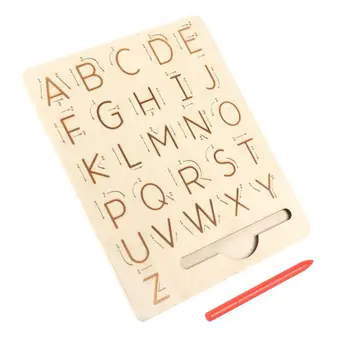 Drvena ploča za crtanje abecede edukativne puzzle igra za djecu predškolske dobi za djevojčice i dječake