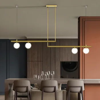 Visi lampa za kuću, led moderna минималистичная luster za dnevni boravak, jednostavan linearan viseći svijećnjak za restoran, skandinavski kreativni shop