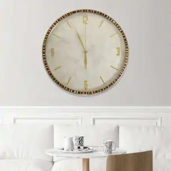 Mesing zidni satovi, nečujan, ne kucanje zidni kvarcni sat na baterije, dekorativni okrugli zidni sat za uređenje doma