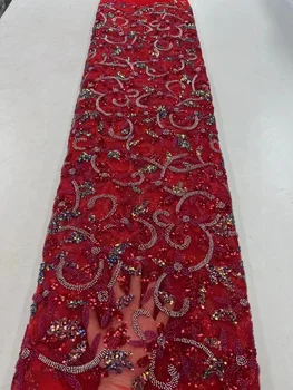 Bestway Funky afrička cvjetne čipke tkanina 5 metara 2023 kvalitetan нигерийское večernja haljina s izvezenim šljokice Francuski cvjetne čipke i tila tkivo
