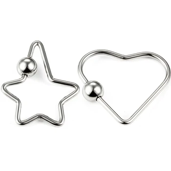 WZNB 2 kom. kopče od nehrđajućeg čelika u obliku srca u obliku zvijezde, okrugle perle, vijak zatvarač za privjesak, lanci i ogrlice, izrada nakita svojim rukama
