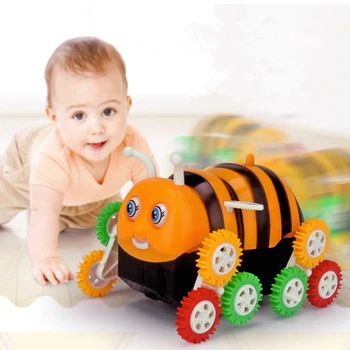 Slatka električna igračka-trik s kauč kantu za pčele, zabavne poklone, šareni crtani film 12 kotača, interaktivni акробатическая igračka za 360 stupnjeva za djecu