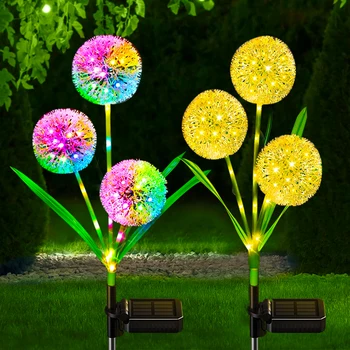 Vanjska led solarne lampe za pjesmu od dandelions, vodootporan vrtne dekoracije za vrt, uređenje dvorišta, solarna lampa za travnjak