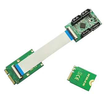 Kabel adapter CY Mini PCI-E i NGFF A + E na Četiri Luka 3.0, Kartica za Proširenje pogona tvrdog diska 6 Gb/s za SSD