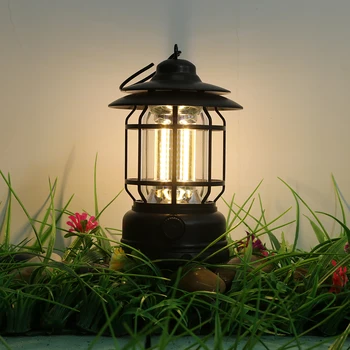 2023 USB-punjive kamp lanterna svjetlo klasicni žarulje rasvjeta svjetiljka svjetiljka Baklja vanjski odmor u prirodi svjetla vodootporan