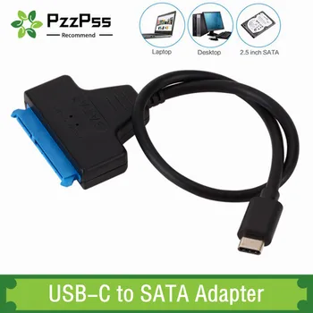 PzzPss USB Adapter C na SATA Kabel Sata-Type-C, USB 3,1 Do 6 Gb/s Podrška za 2,5-inčni SSD HDD Hard disk 22-pinski kabel SATA