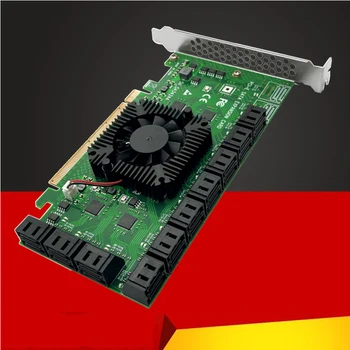 Chi a Майнинг Ustaje 20 SATA Portova PCI-E Adapter PCIE SATA PCI Express X16 Kontroler kartice SATA PCIE za SATA3 6 Gb/s Dodatna karta NOVA