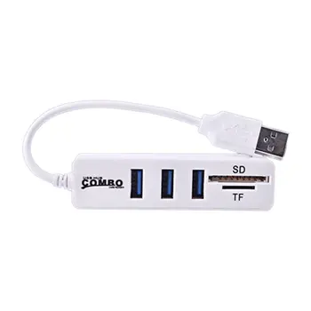 Univerzalni Mini USB Hub 3,0 high-Speed USB Razdjelnik 3-Portni Hub S čitačem kartica SD TF 6-Port Adapter 2,0 Hab Za Pribor za PC