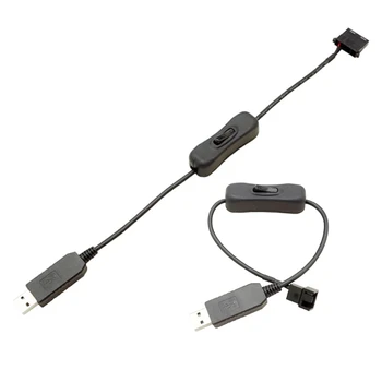 USB 4Pin računalnom ventilator Kabel za napajanje za kućište računala kabel adapter od 12 v Na 5 v kabel s adapterom za USB na prekidač za uključivanje-isključivanje