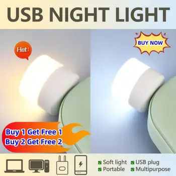 Mini USB noćno svjetlo Toplo Bijelo Zaštita Očiju Lampa Za čitanje Knjiga USB Priključak Računalni Punjenje Mobilnog Napajanje Led noćno svjetlo