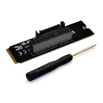 Najnovija karta NGFF M. 2 za PCI-E 4X Riser Card M2 M Ključ za Karticu pci-e X4 sa Led indikatorom SATA Power Riser za Майнинга Биткойнов