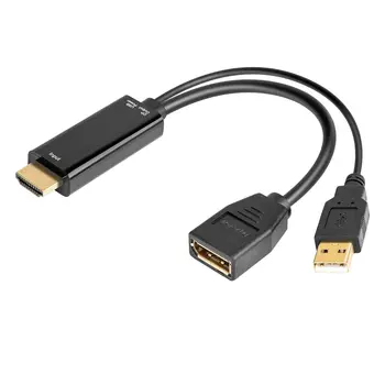 HDMI kabel DisplayPort DP, HDMI Priključak priključak DisplayPort DP s Priključkom USB Konverter 15 cm Kabel za Desktop monitora Laptopa