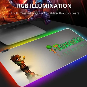 terraria podloga za miša Slatka anime podloga za miša RGB podloga za miša za djevojčice Laptop uredski PC Gaming Oprema led gaming podloga za miša mat kawaii