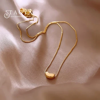 Lanac je od nehrđajućeg čelika zlatne boje, metalne ogrlice sa ovjes u obliku graška 2023, ženski modni nakit, bezbojne, pribor za djevojčice