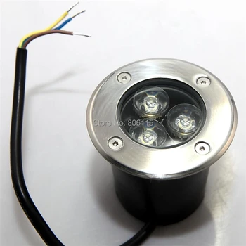 4kom 3x3 W podzemni led lampa IP68, заглубленный ugrađivanja pod vanjski lampa od 9 Watt led vrtna svjetiljka AC85-265V/DC12V