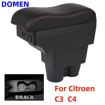 Za Citroen C3 Citroen C4 naslon za ruku kutija za automobil središnji naslon za ruku kutija za pohranu plus auto oprema modificirani USB