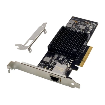 1 Kit Server Mrežna kartica PCI-E X8 X550 10G Jedan Priključak RJ45 10GbE X550-T1 RJ45X dodatna Oprema za Hlađenje + Kratka Pregrada