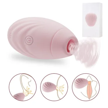 Mini-Vibrator sisanje čaša u Obliku Školjke, Stimulator Klitorisa i G-Točke, 7 Načina rada, Snažan Vibrator za Žene, Oralno Lizanje, Erotski Sex Shop