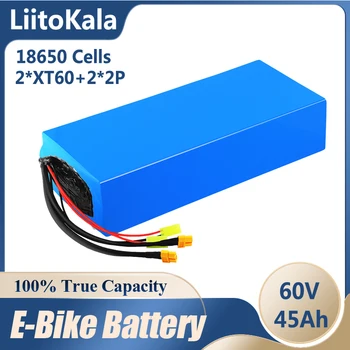 Ionska baterija LiitoKala 60V 45Ah 18650 16S15P, ugrađeni 50A, uravnotežen BMS, onaj isti luka, pogodna za motore snage najmanje 3000 W